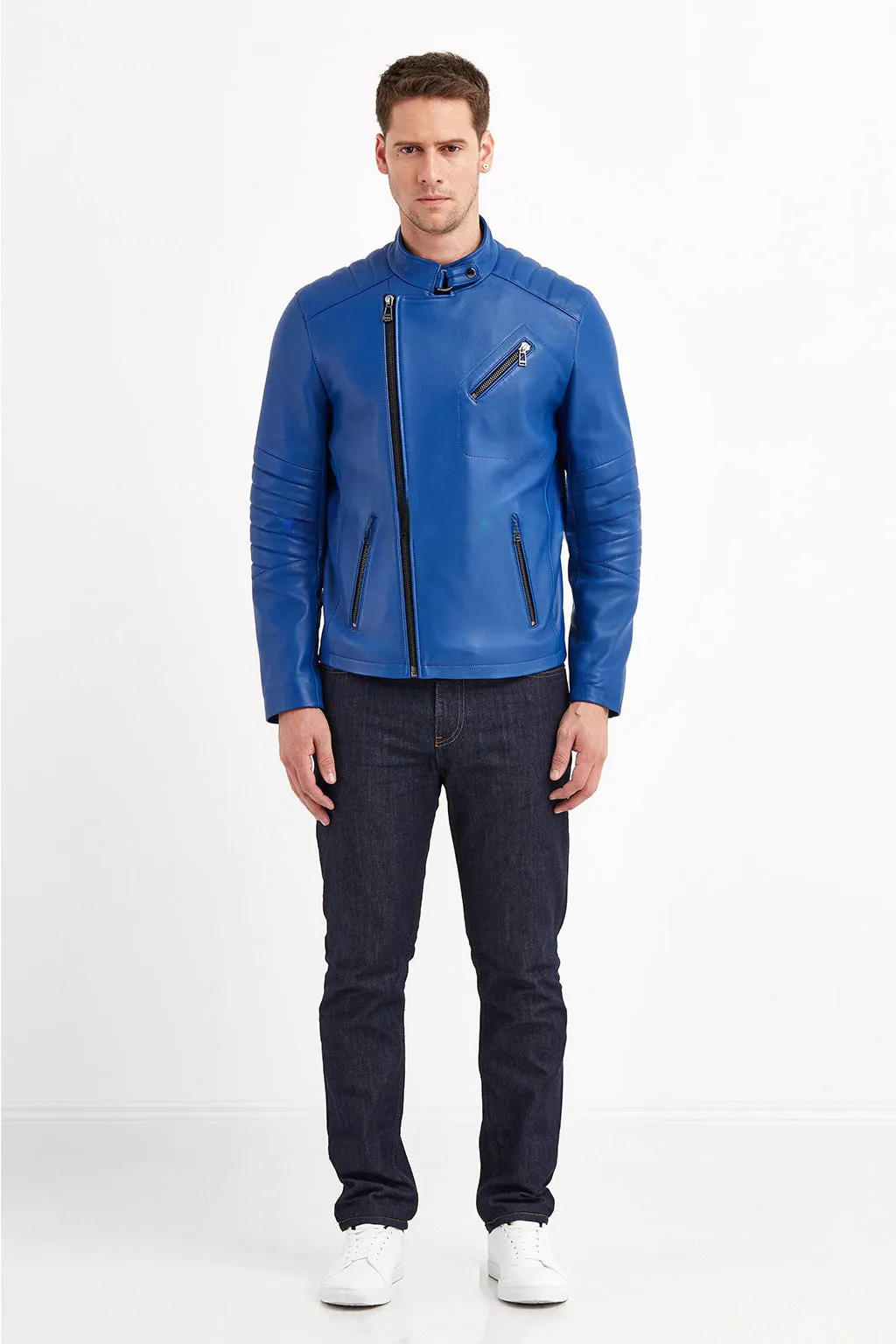 men premium leather jacket