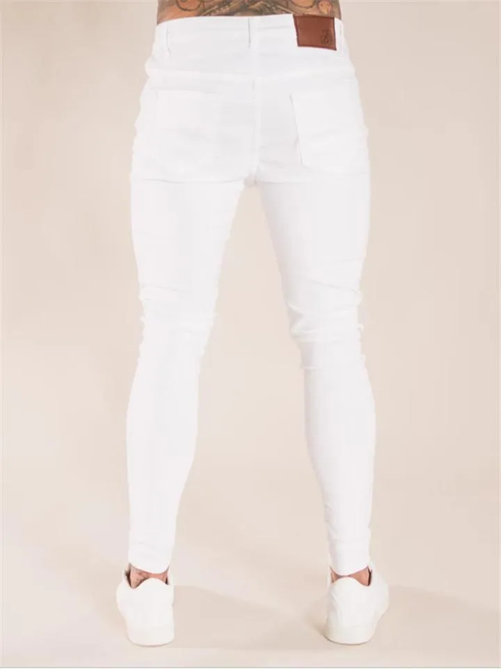 Men’s Skinny Fit Washed Ripped Jeans