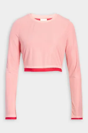 Mesh Mimsy Top in Powder Pink