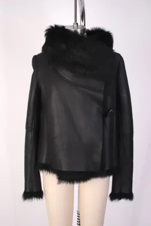 Michelle Mason Shearling Toggle Jacket