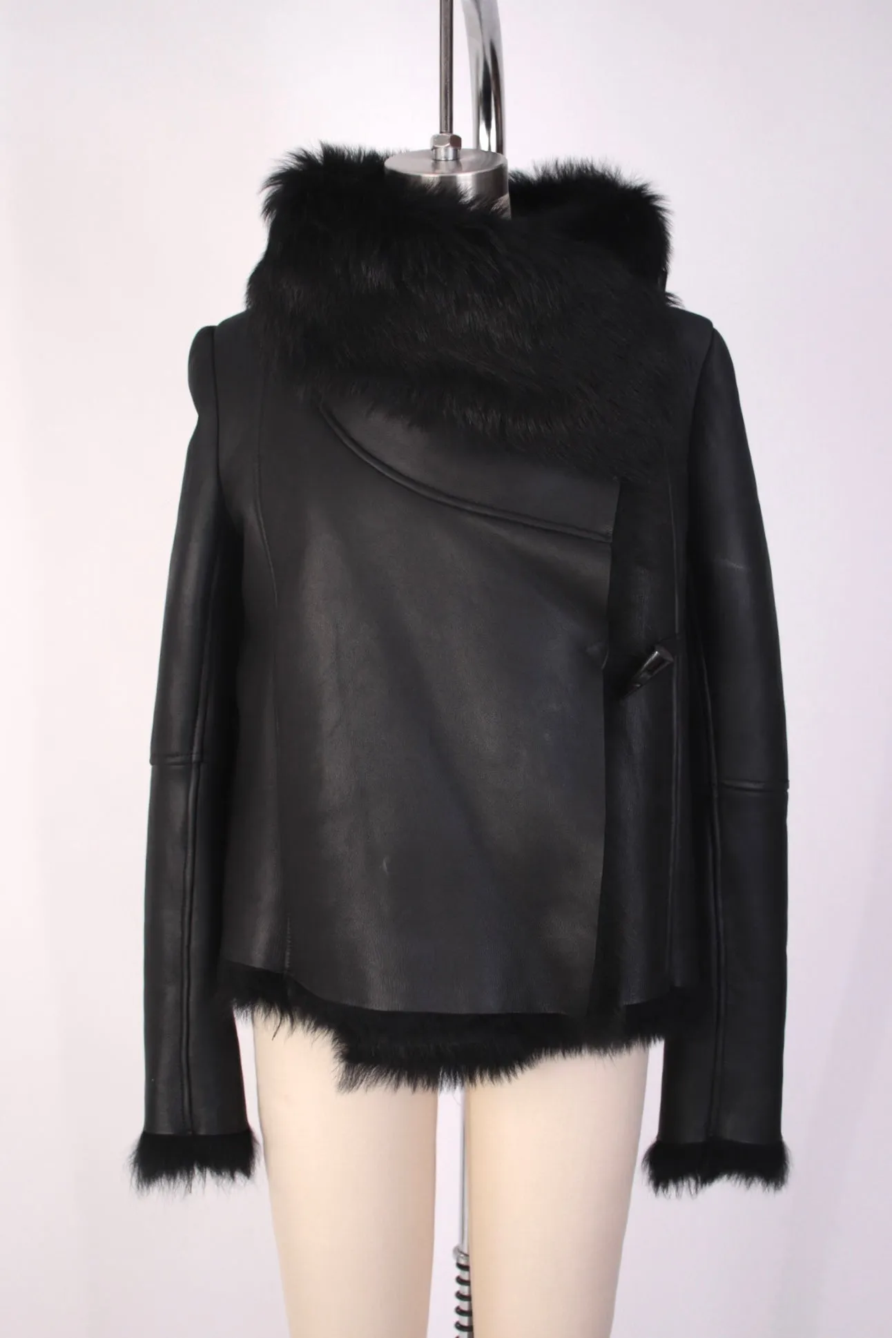 Michelle Mason Shearling Toggle Jacket