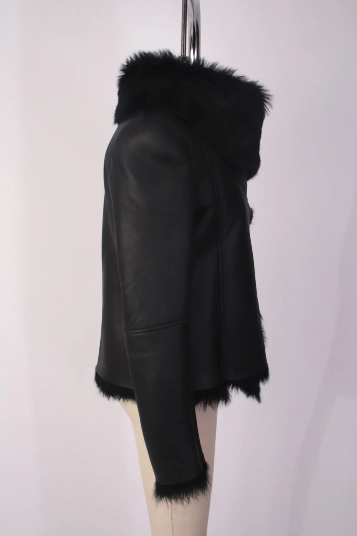 Michelle Mason Shearling Toggle Jacket