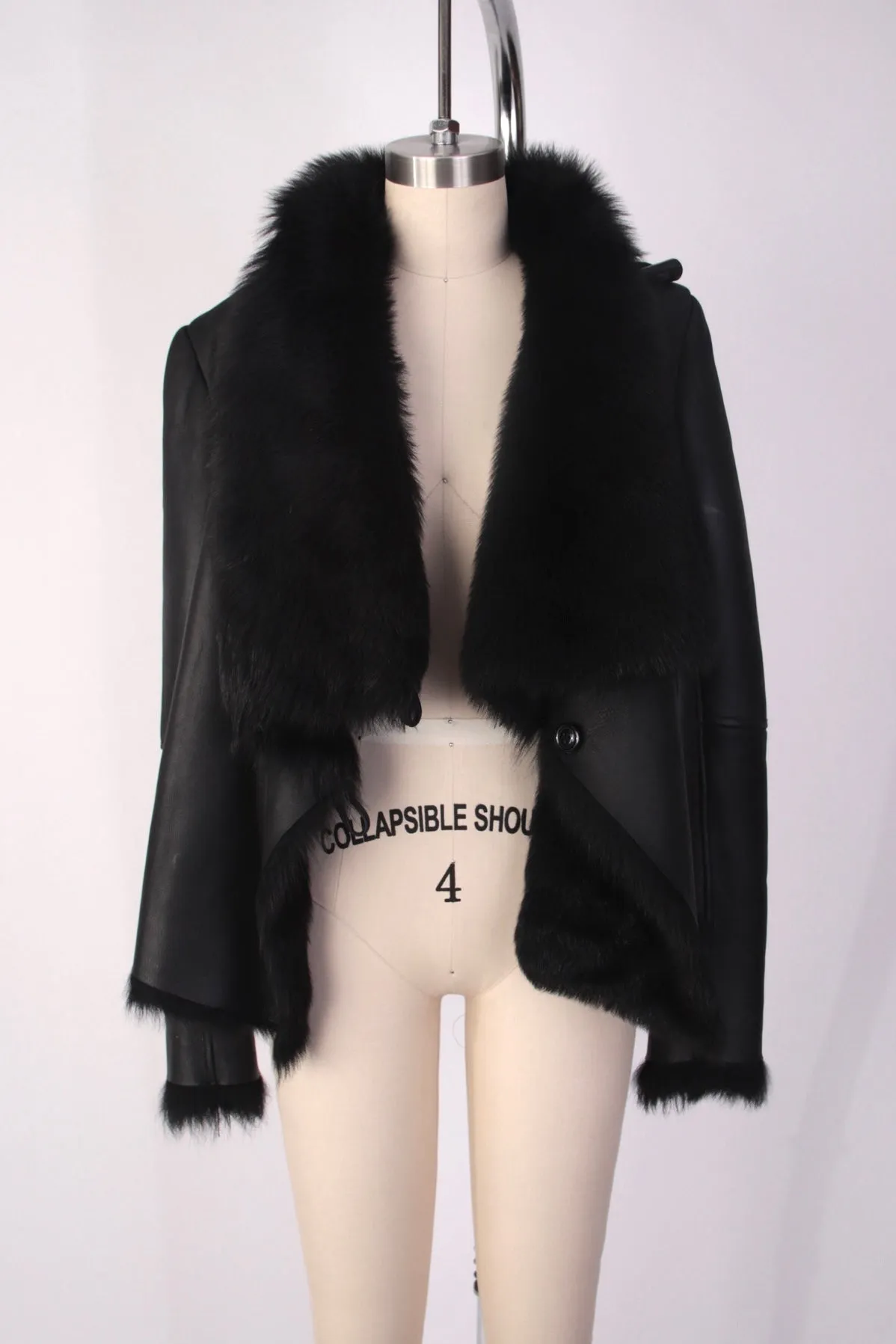 Michelle Mason Shearling Toggle Jacket
