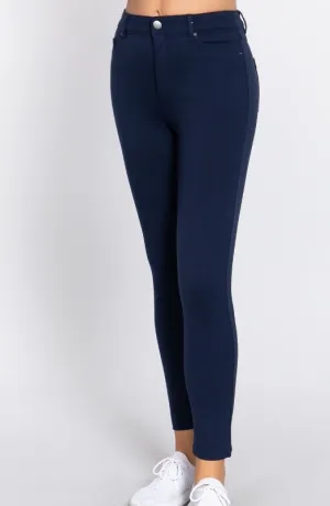 Mid Rise Ponte Pants