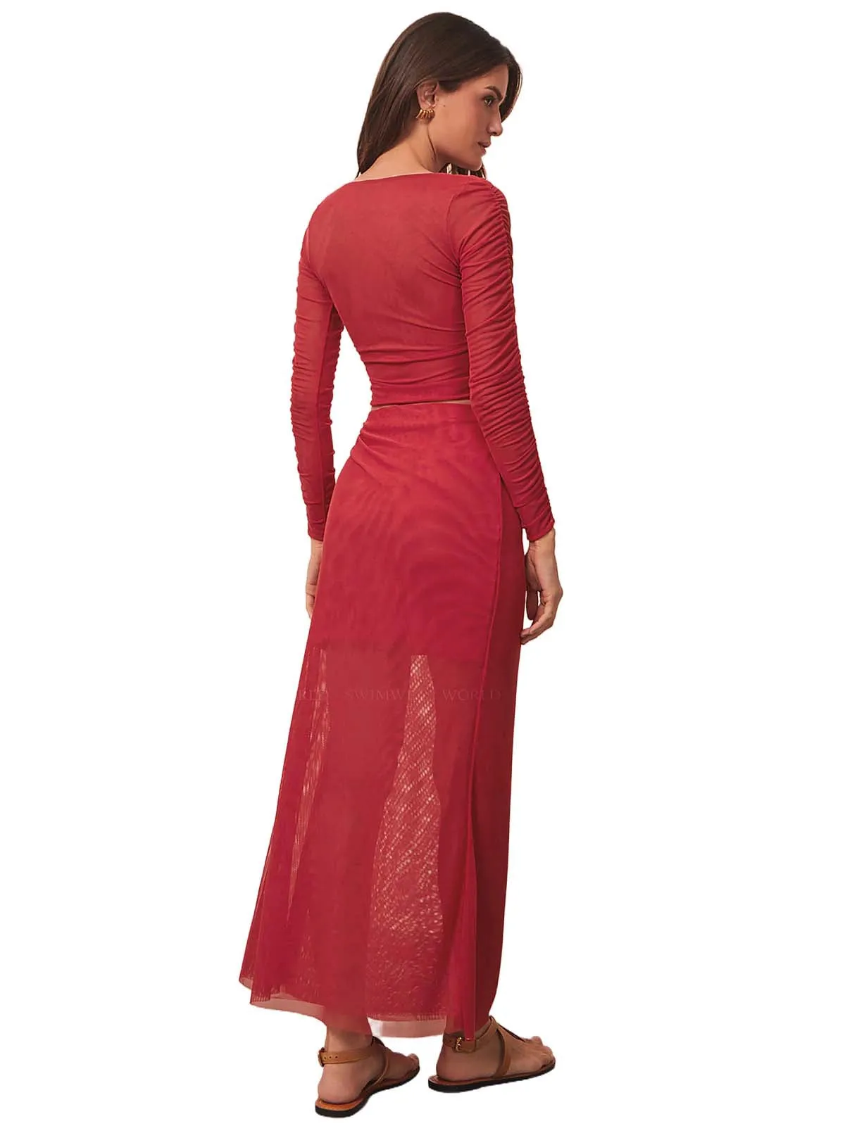 Mira-Amira Detail Long Skirt