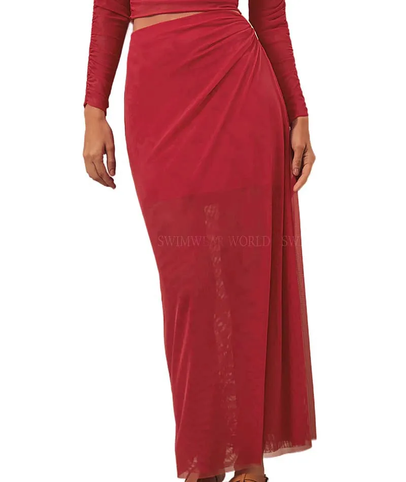Mira-Amira Detail Long Skirt