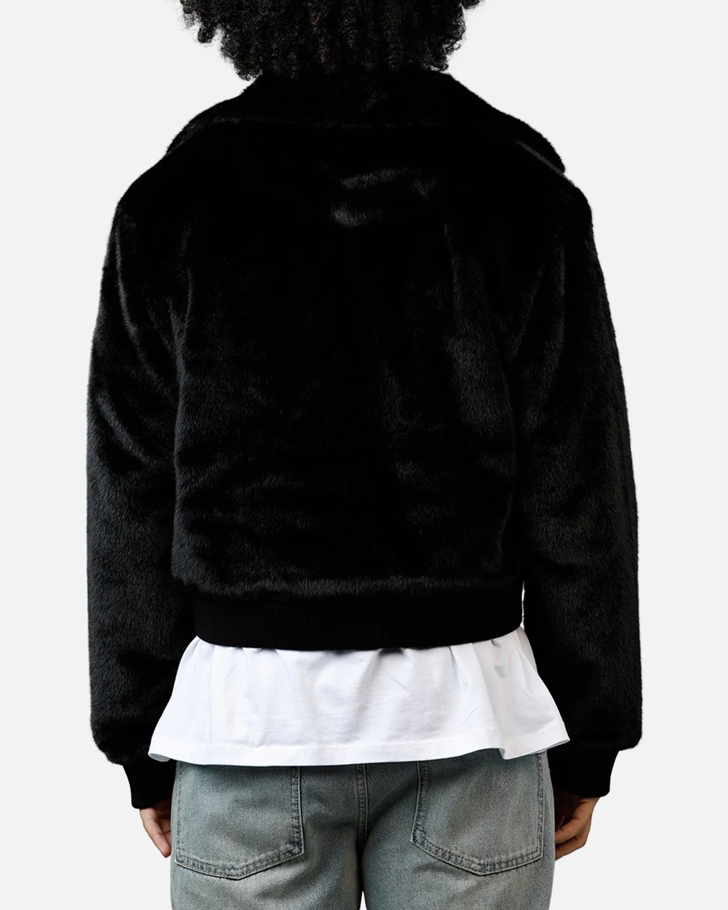 MNML Night Wolf Faux Jacket Black