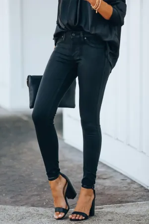 Night Out Mid Rise Coated Skinny