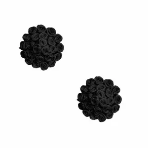 Nightfall Roses Reusable Silicone Pasties - Black