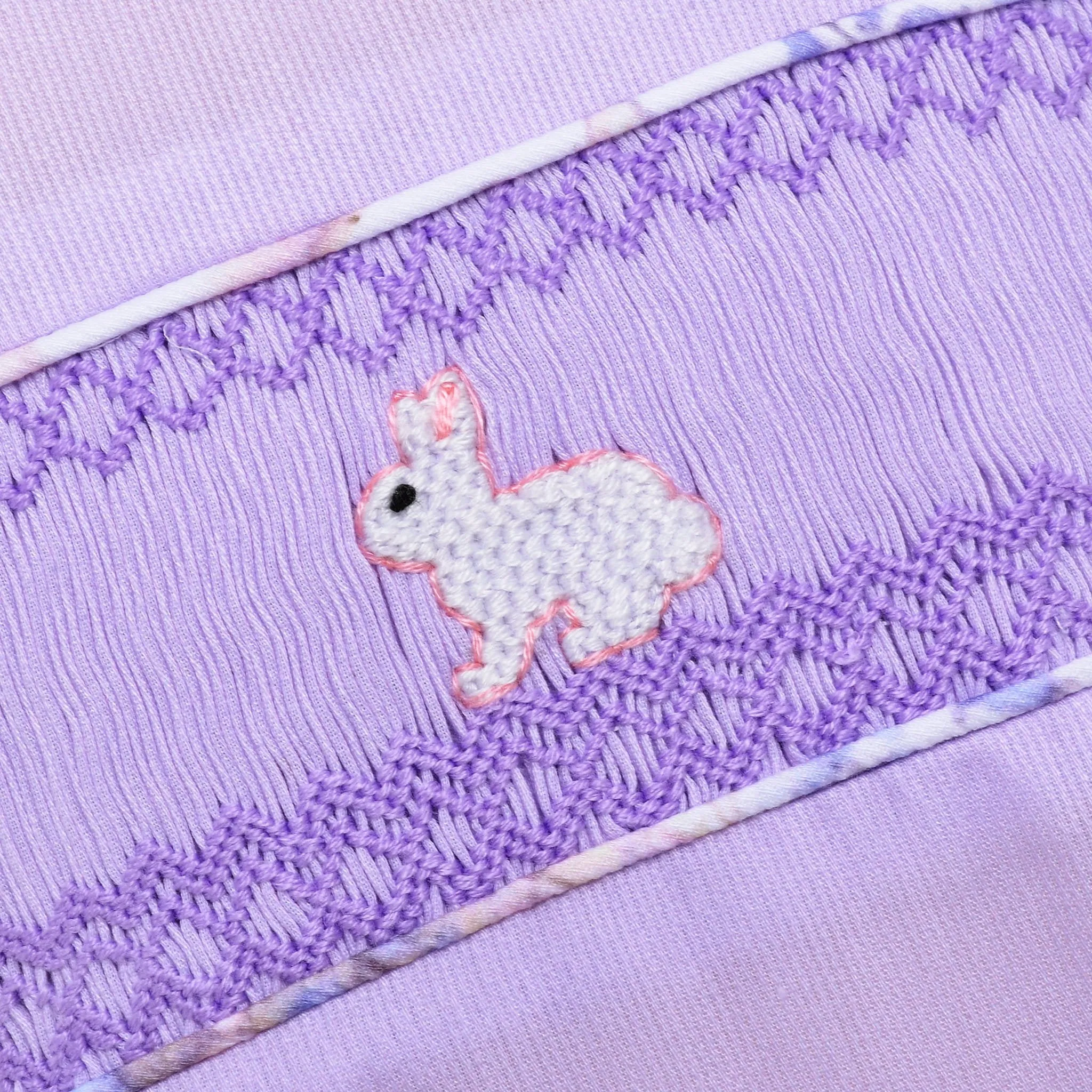 Ocean Baby Girls Lilac Floral Bunny Smocked Skirt Set (18M-10Y)