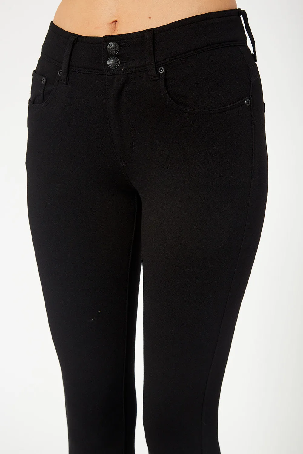 One button ponte black skinny pants