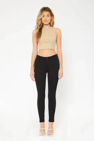One button ponte black skinny pants