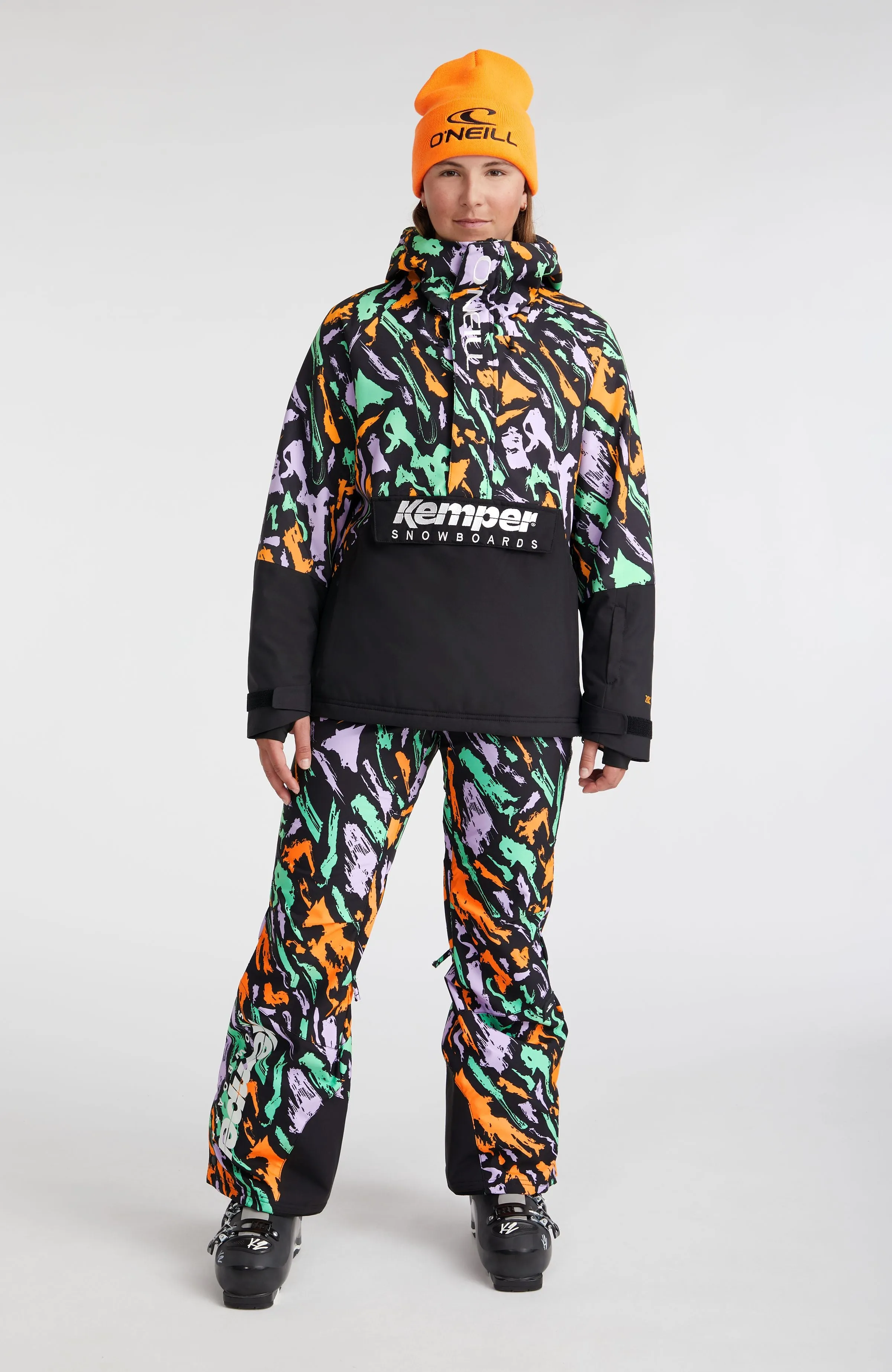 O'Riginals Bib Regular Skihose | Black Kemper Print