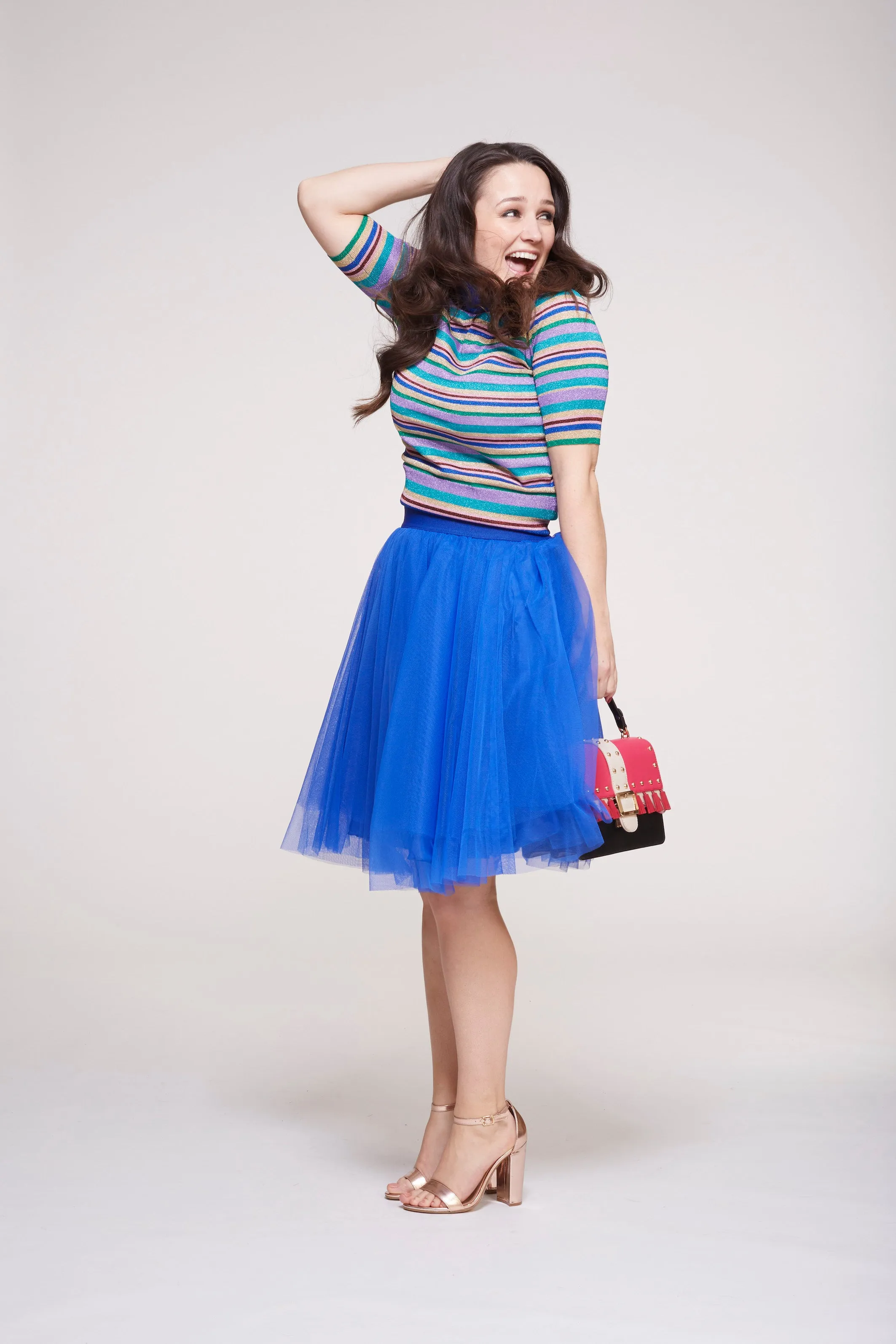 Over the Knee Electric Blue Tulle Skirt