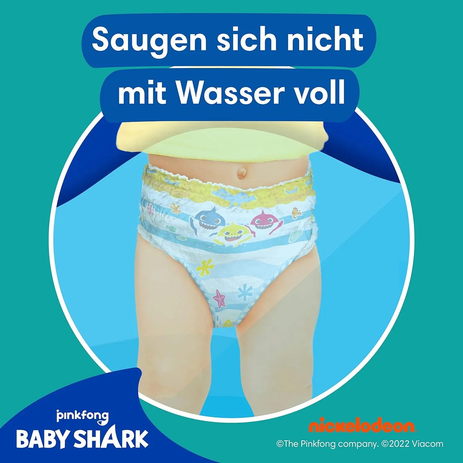Pampers Windeln Größe 4-5, Splashers Baby Shark, 11 Stück, Einweg-Schwimmwindeln