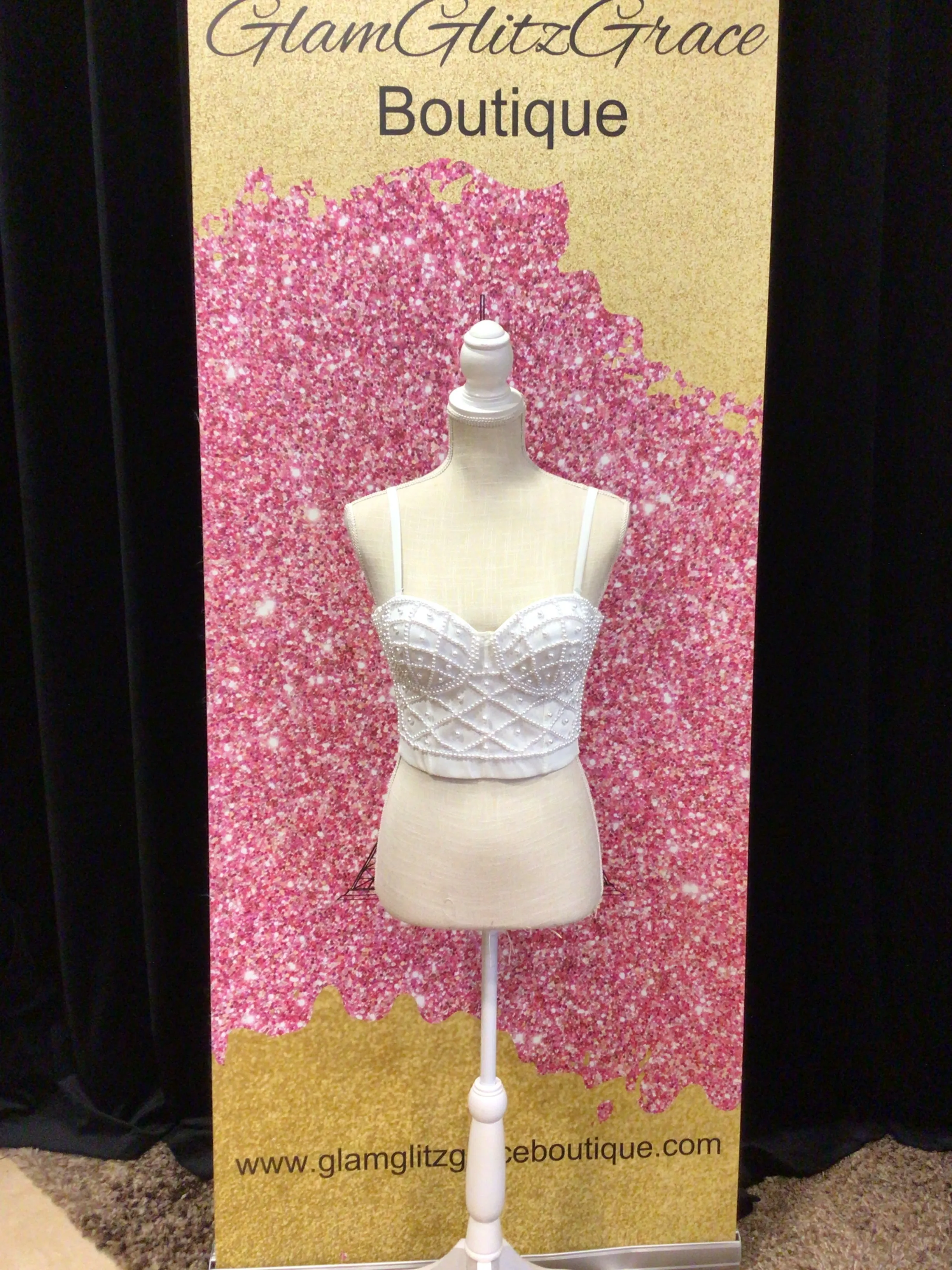 Pearl Beaded Bustier Corset