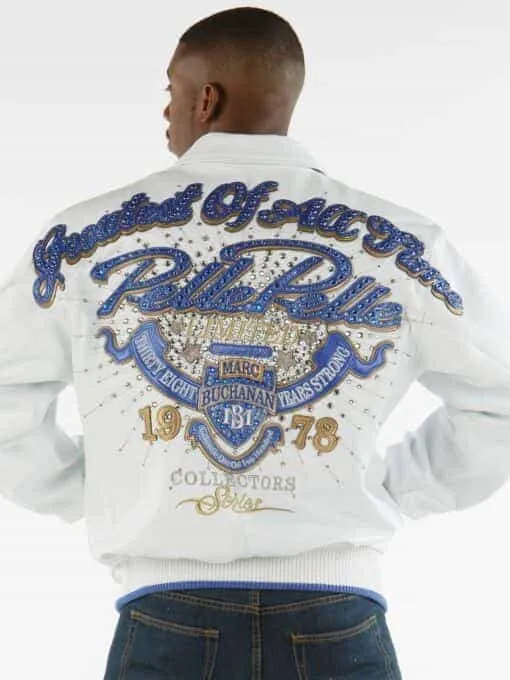 Pelle Pelle Greatest Of All Time White Leather Jacket