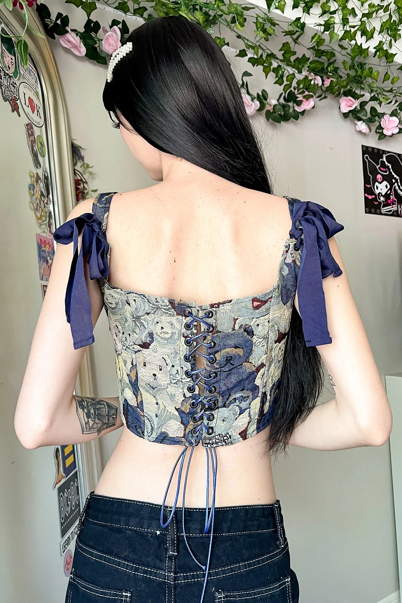 Plush Crush Teddy Jacquared Corset