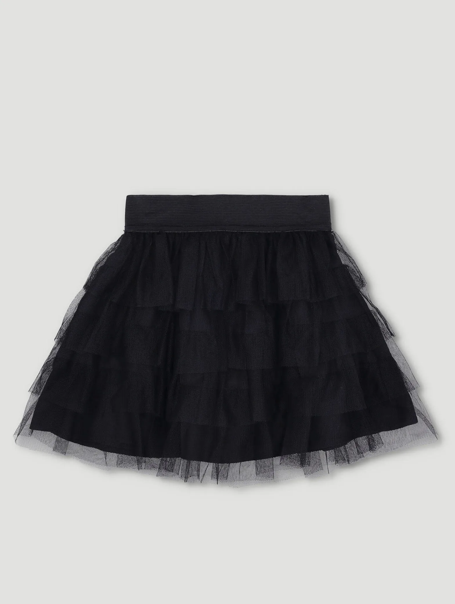 Pre-Girls Fashion Tulle Tiered Skirt - Black