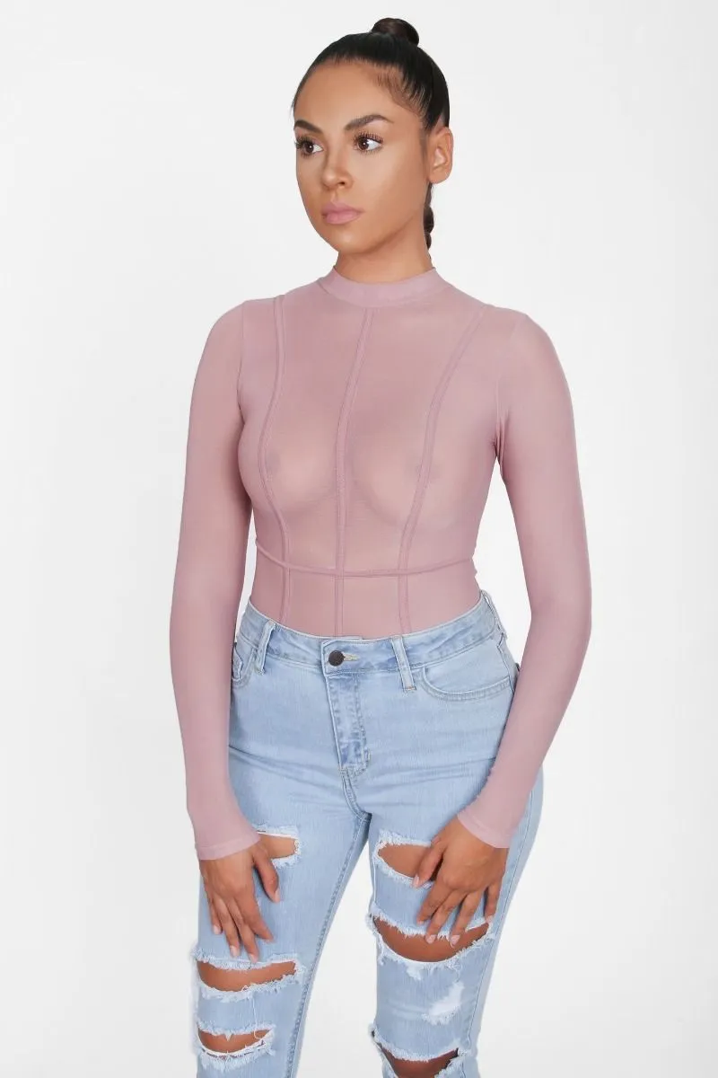 "Merlot" Mesh Bodysuit
