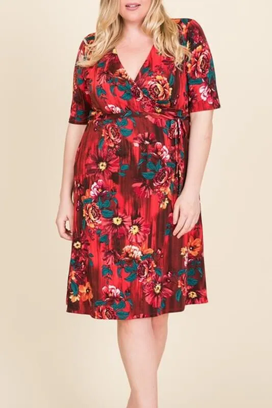 Red Hot Plus Size Dress