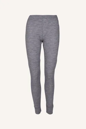 RIB MERINO PANTS, WOMEN - GREY MELANGE