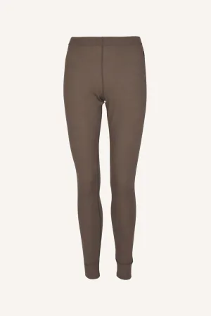 RIB MERINO PANTS, WOMEN - POTATO