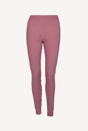 RIB MERINO PANTS, WOMEN - ROSE