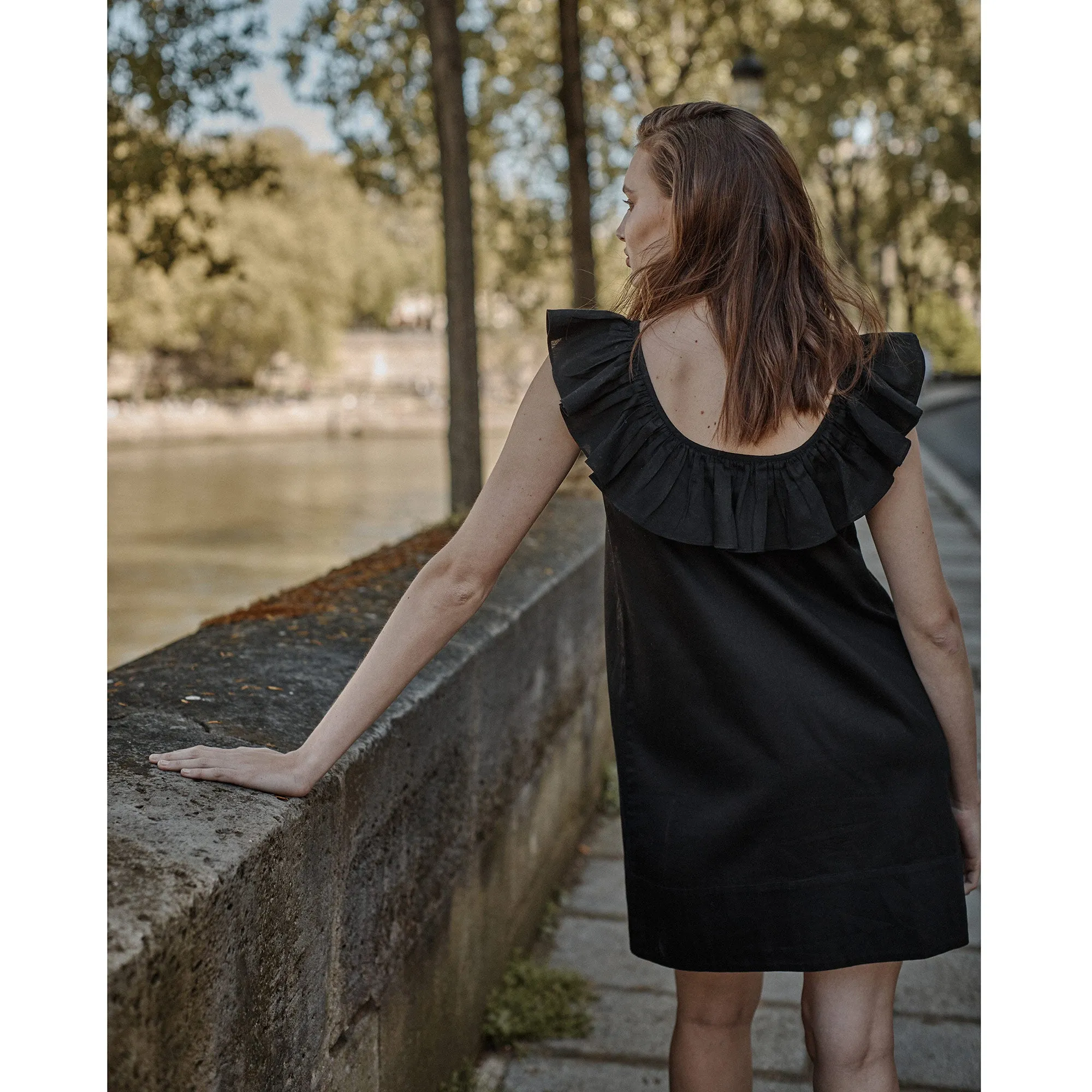 Ruffle Dress - Black
