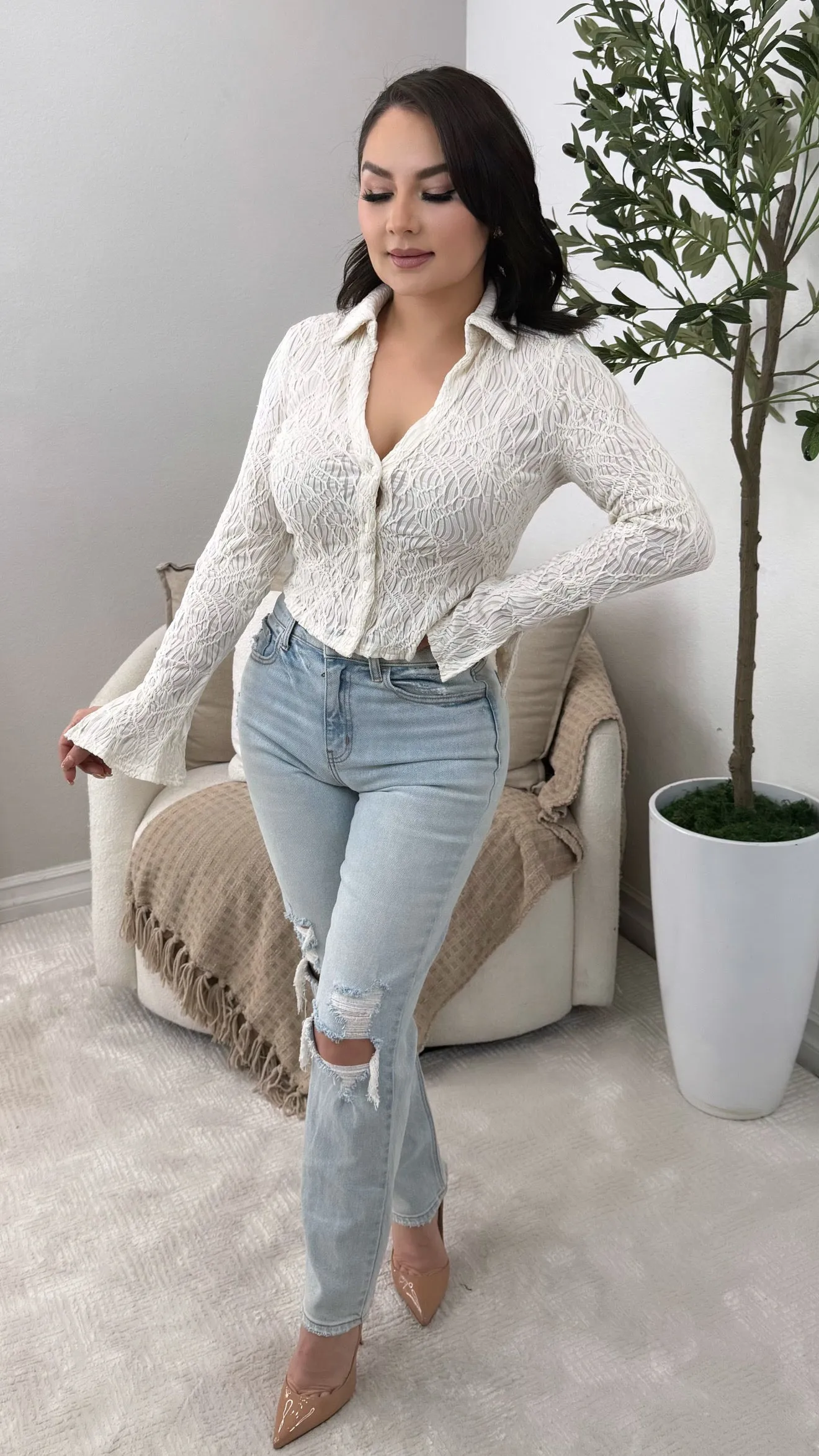 SALIA CREAM TOP