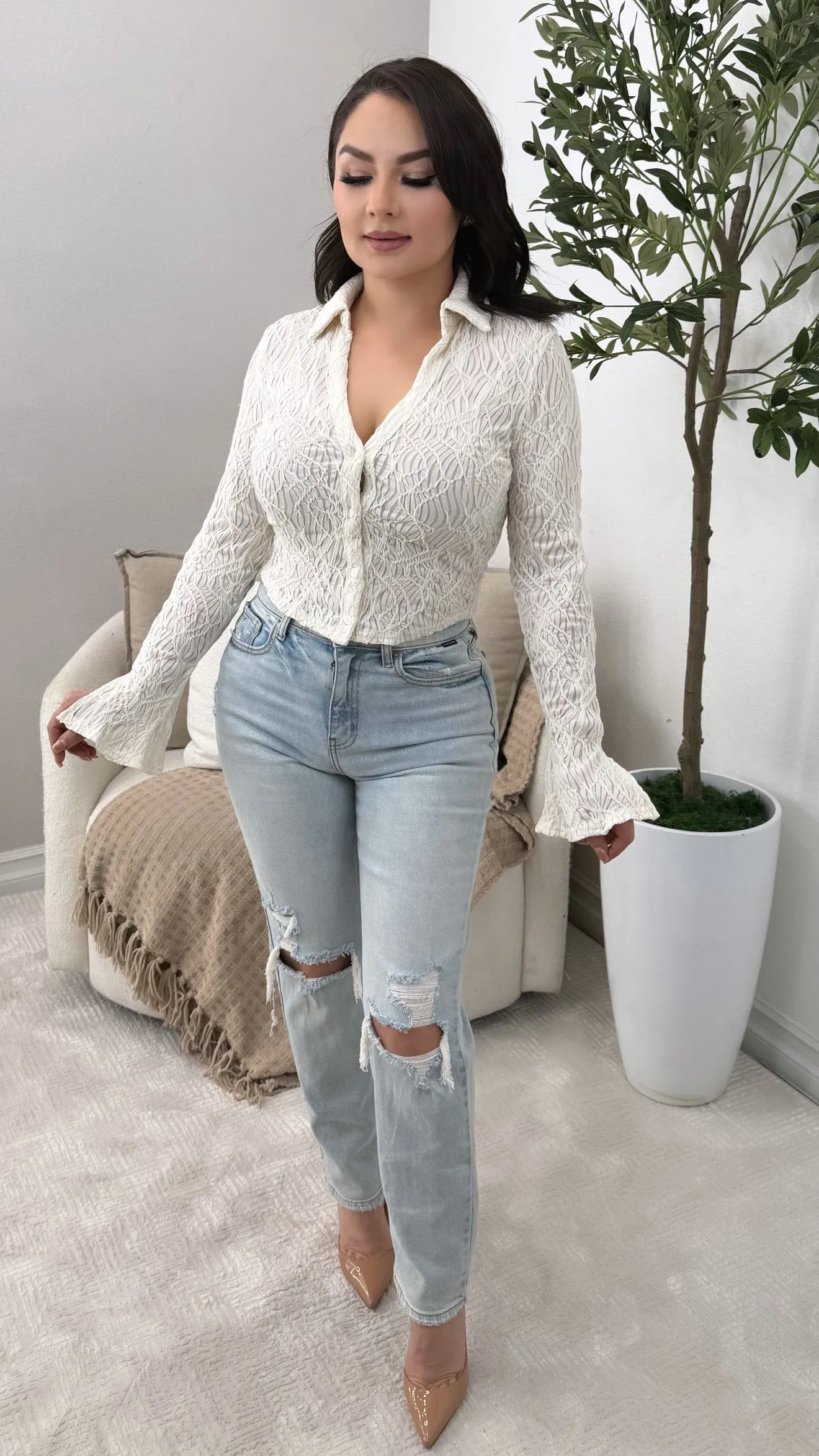 SALIA CREAM TOP