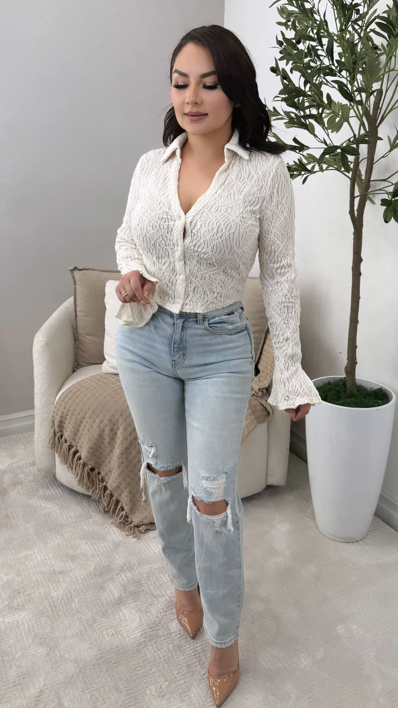 SALIA CREAM TOP