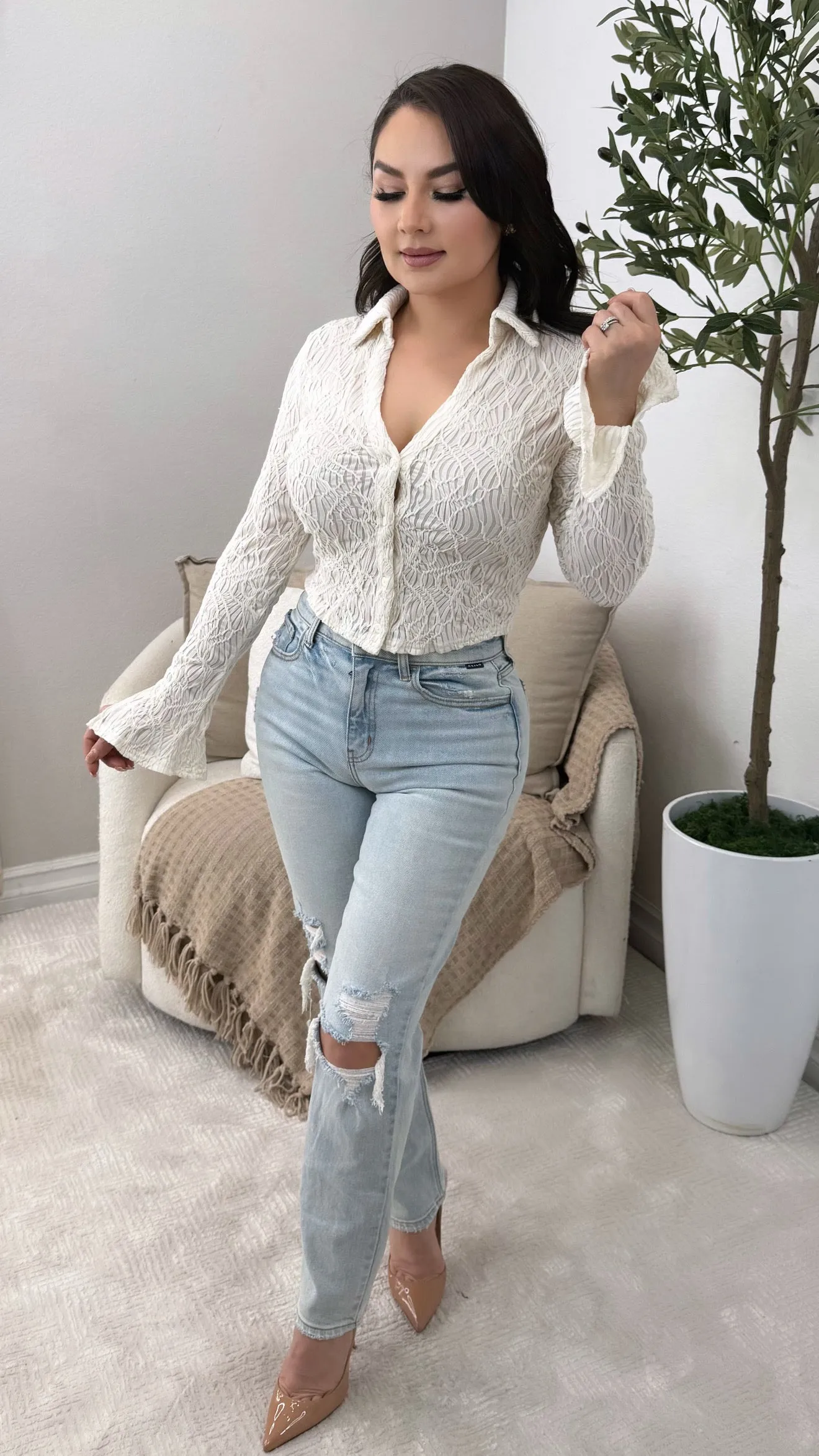 SALIA CREAM TOP