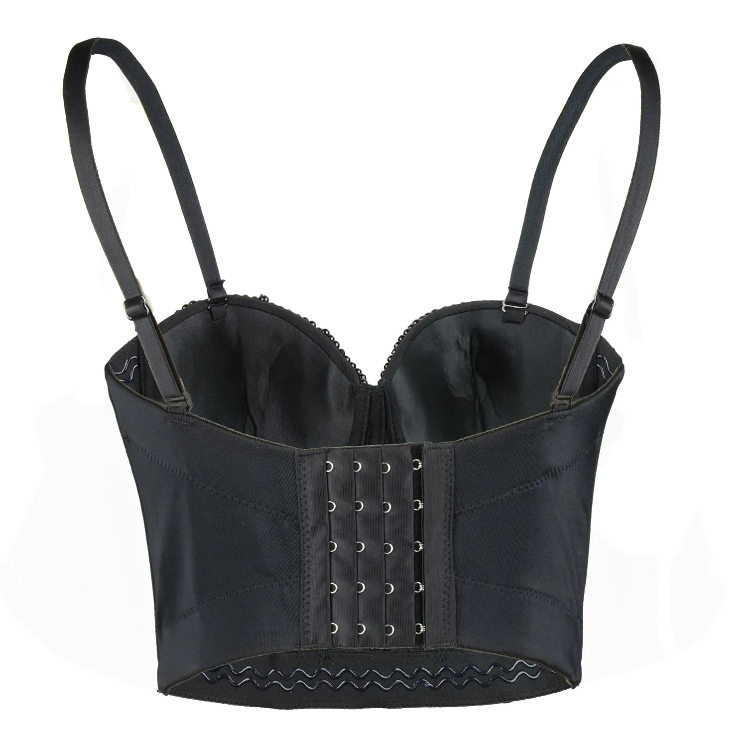 Sexy Pearls Beaded Bustier Corset Club Party Cage Bra