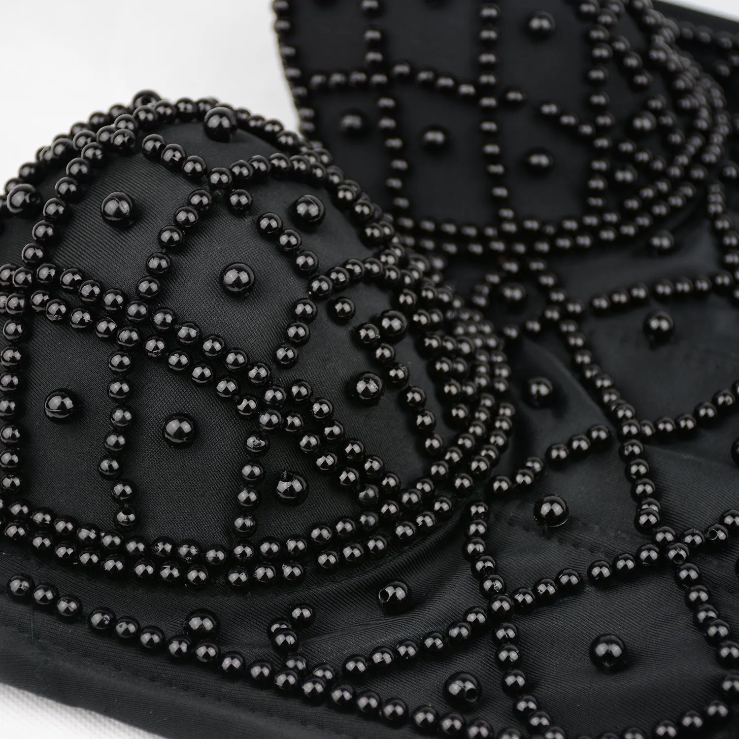 Sexy Pearls Beaded Bustier Corset Club Party Cage Bra
