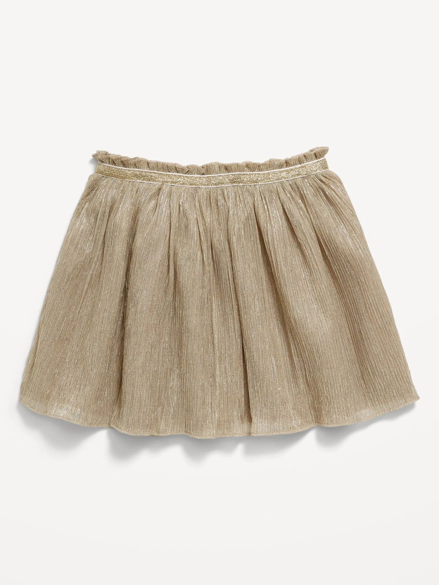 Shiny Metallic Tulle Tutu Skirt for Toddler Girls