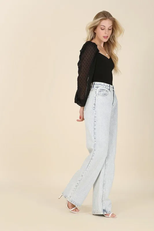 SHIRRING LONGSLEEVE BODYSUIT