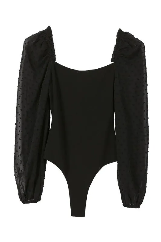 SHIRRING LONGSLEEVE BODYSUIT