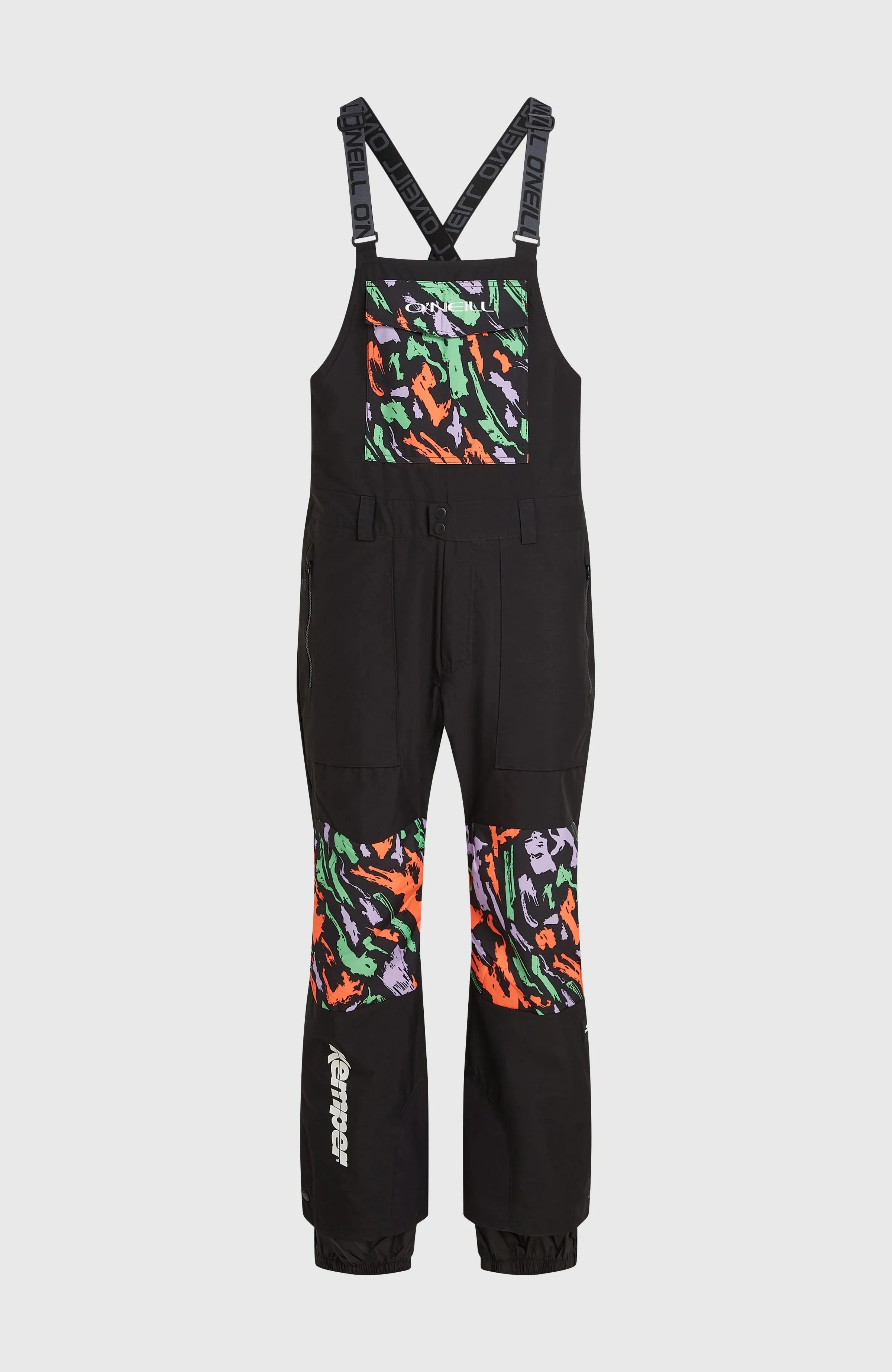 Shred Bib Skihose | Black Kemper Print