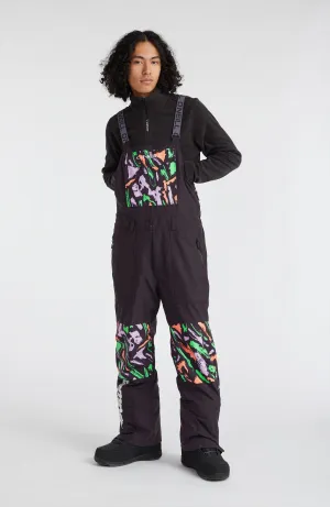 Shred Bib Skihose | Black Kemper Print