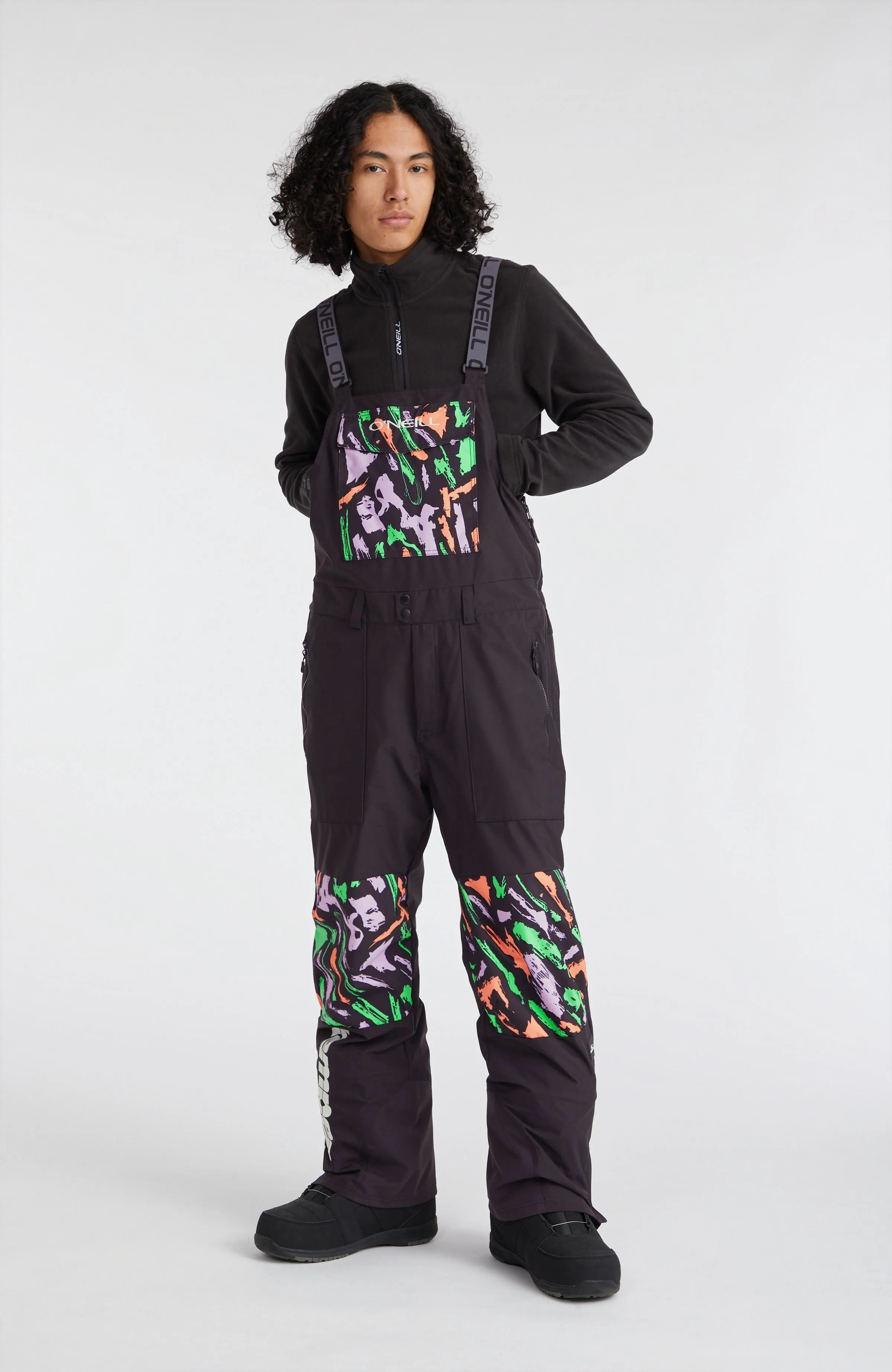 Shred Bib Skihose | Black Kemper Print