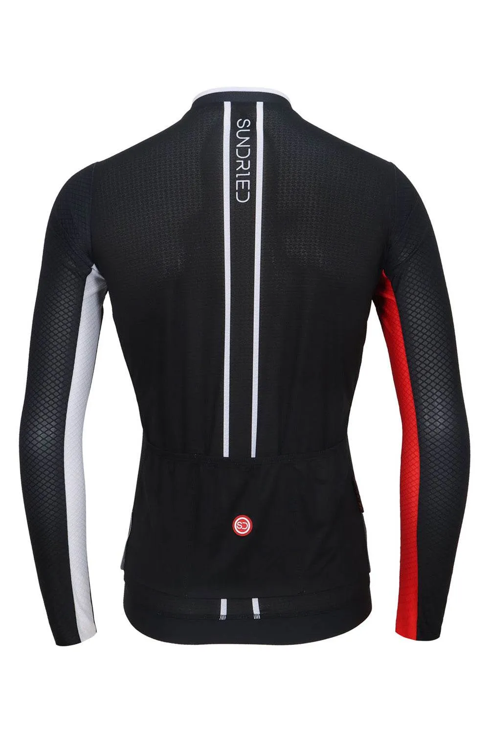Sundried Pro Men's Black Long Sleeve Cycle Jersey