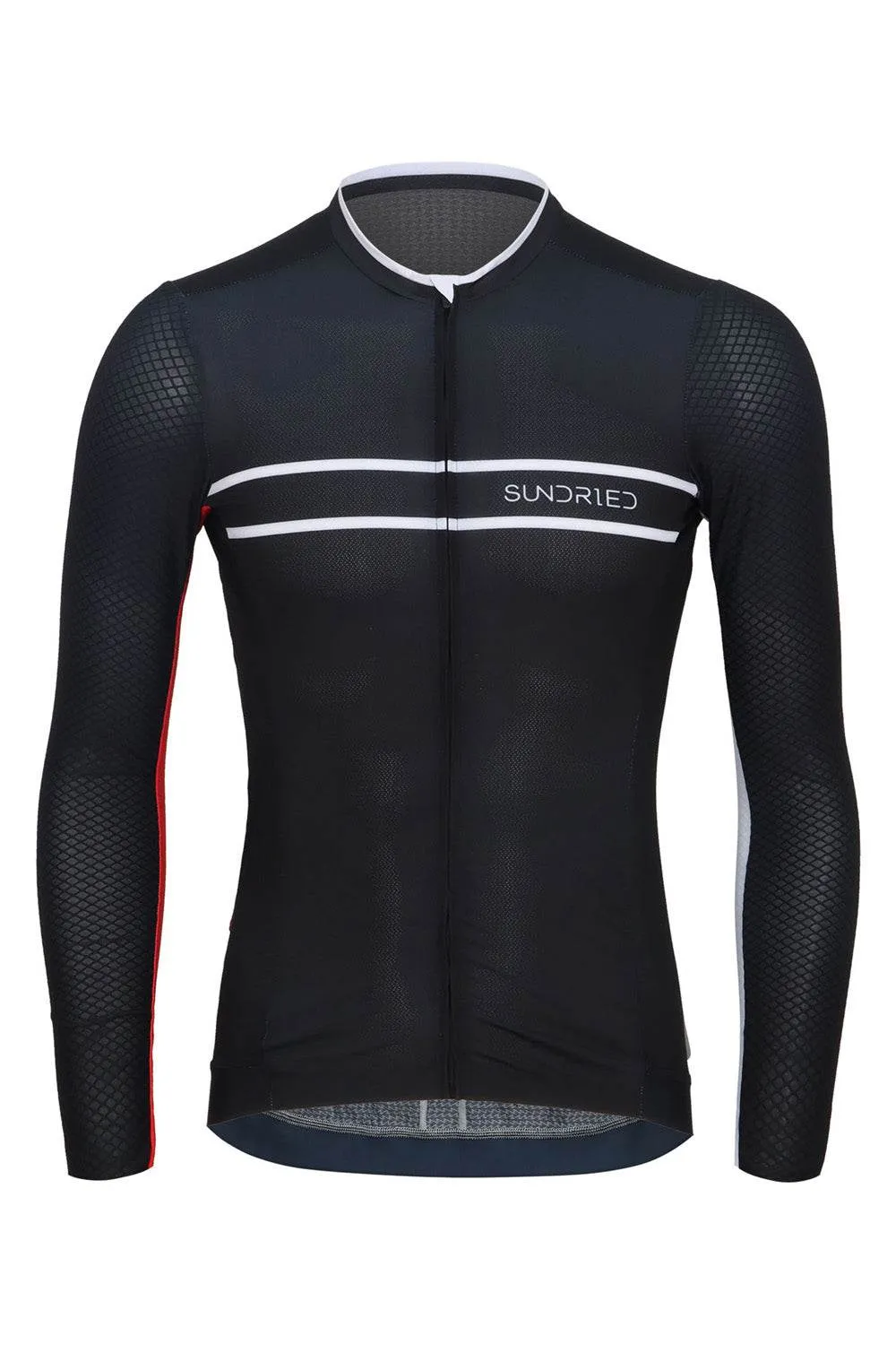 Sundried Pro Men's Black Long Sleeve Cycle Jersey