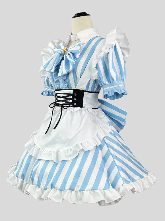 Sweet Maid Lolita Dress Polyester Short Sleeves Straps Lolita Dress