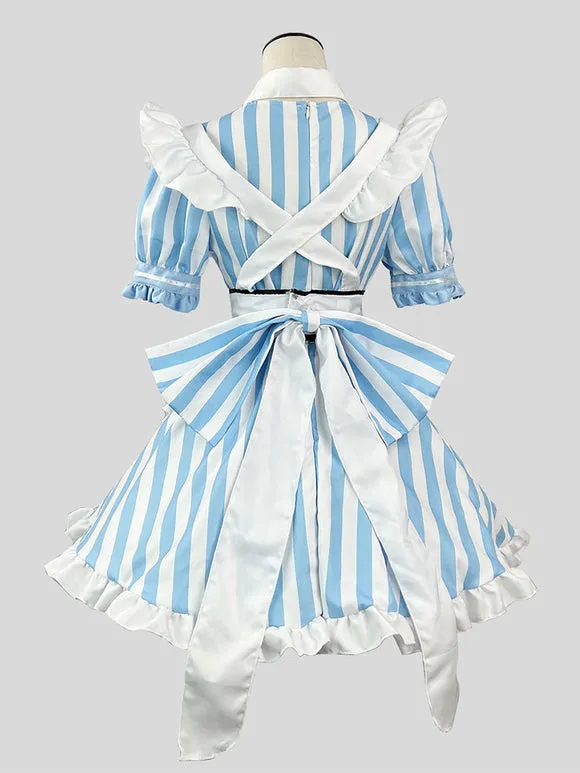 Sweet Maid Lolita Dress Polyester Short Sleeves Straps Lolita Dress