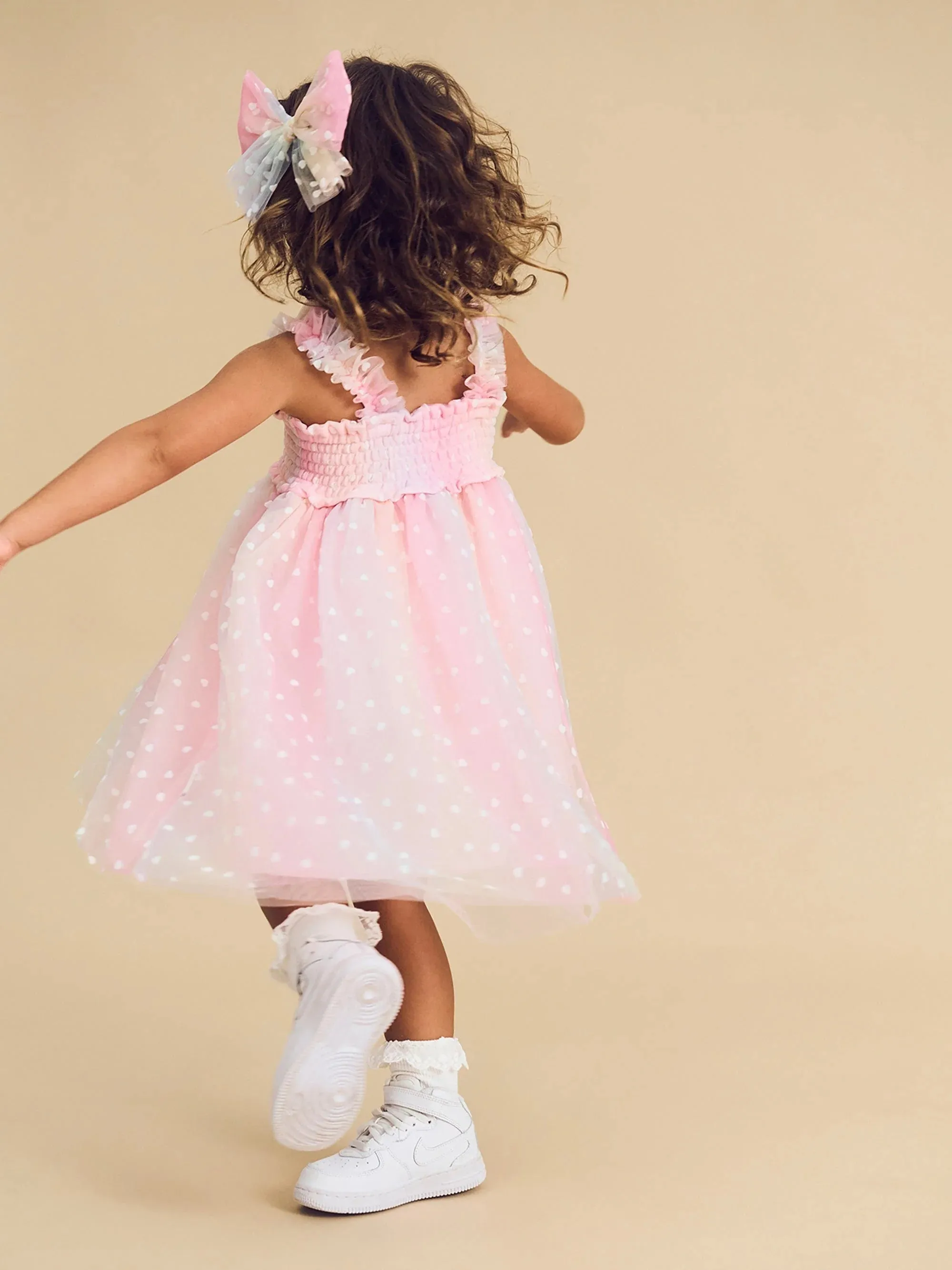 SWEETHEART SHIRRED TULLE DRESS | Huxbaby