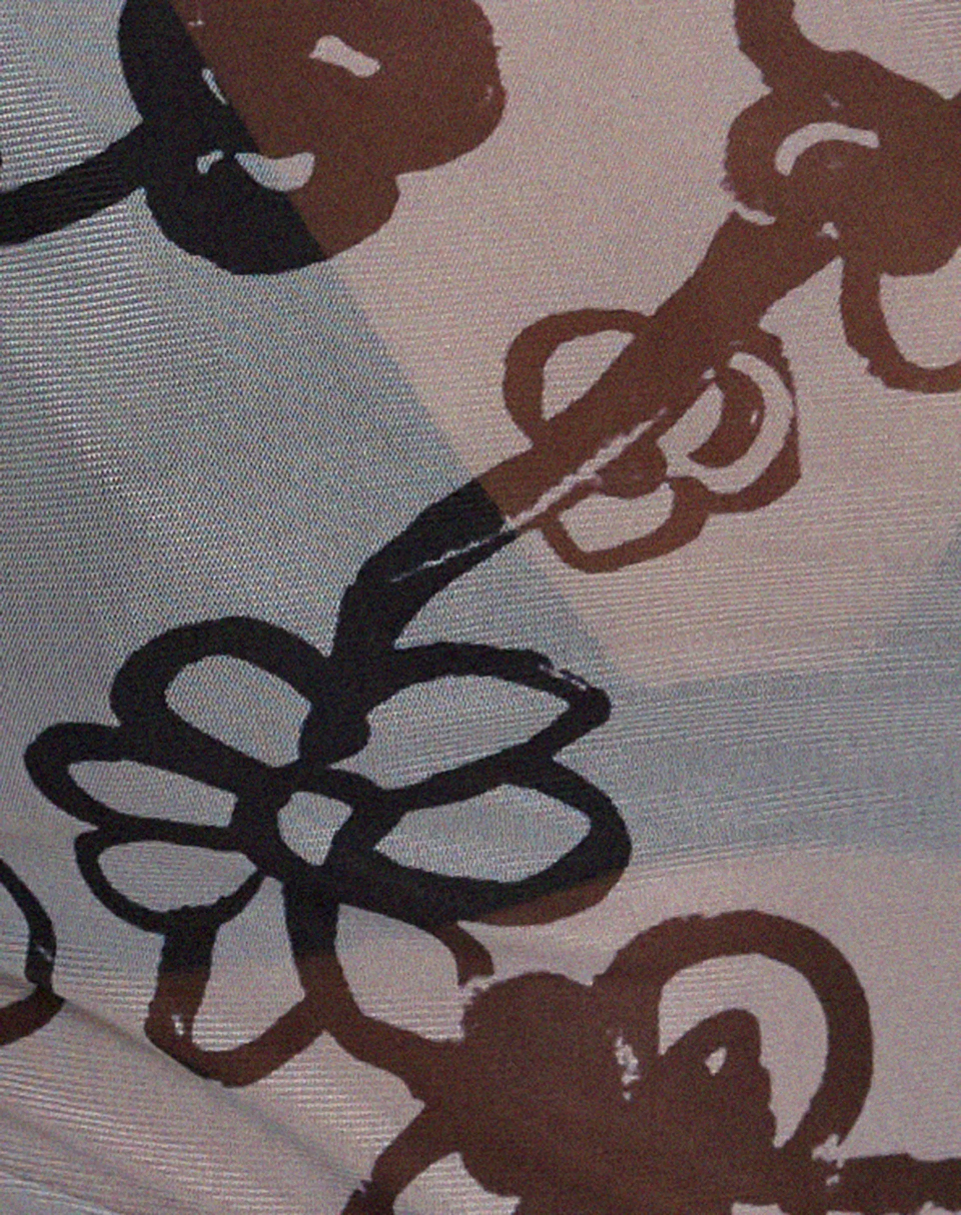 Tamara Top in Mesh Doodle Flower Grey