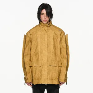 Textured High-Collar Jacket