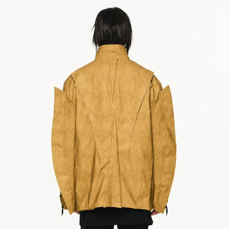 Textured High-Collar Jacket