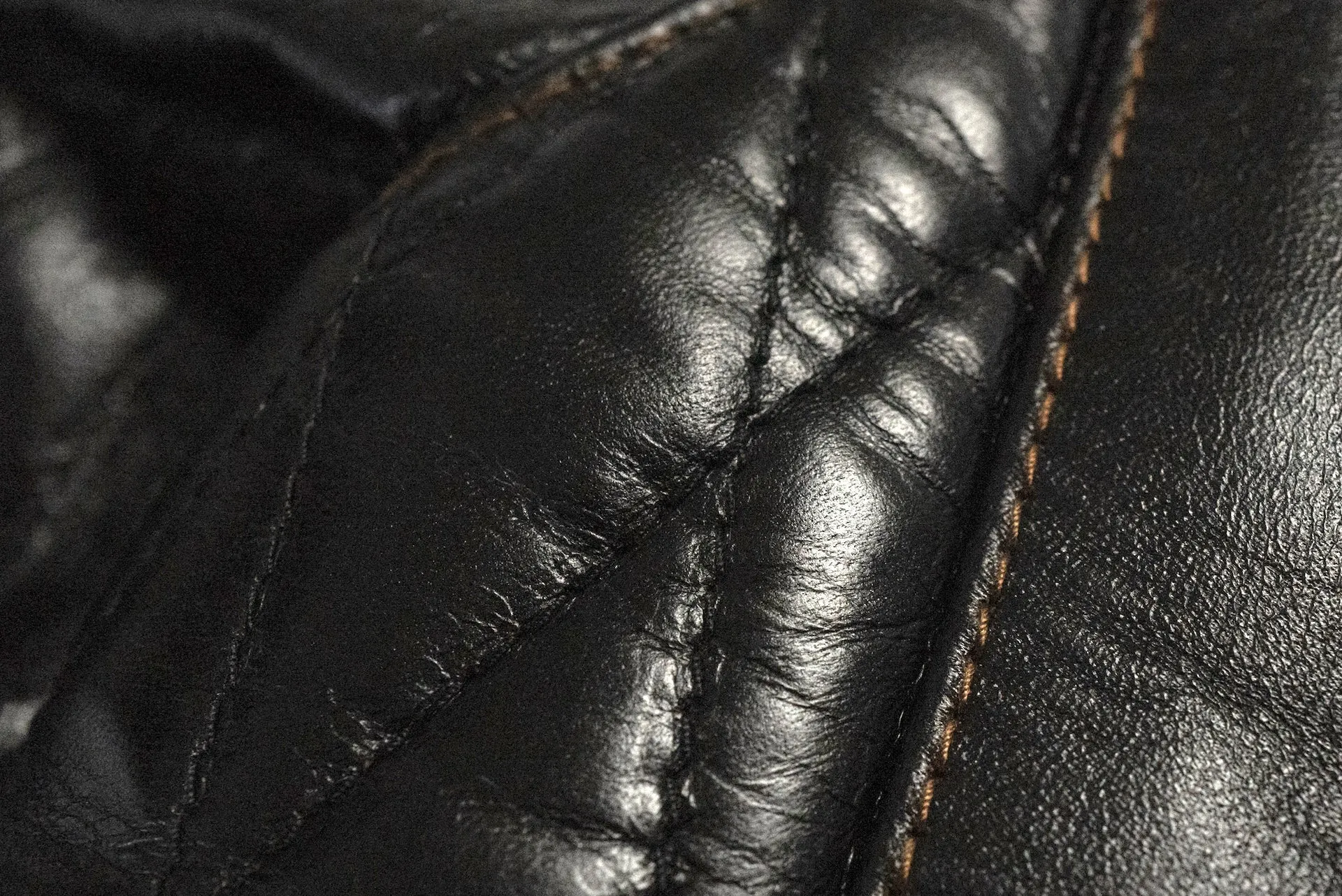 The Flat Head Horsehide Quilted Single Riders Jacket  (Black Tea-cored)